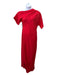 Co Size Large Tomato Red Viscose Boat Neck Assymetric Sleeves Bias Cut Dress Tomato Red / Large