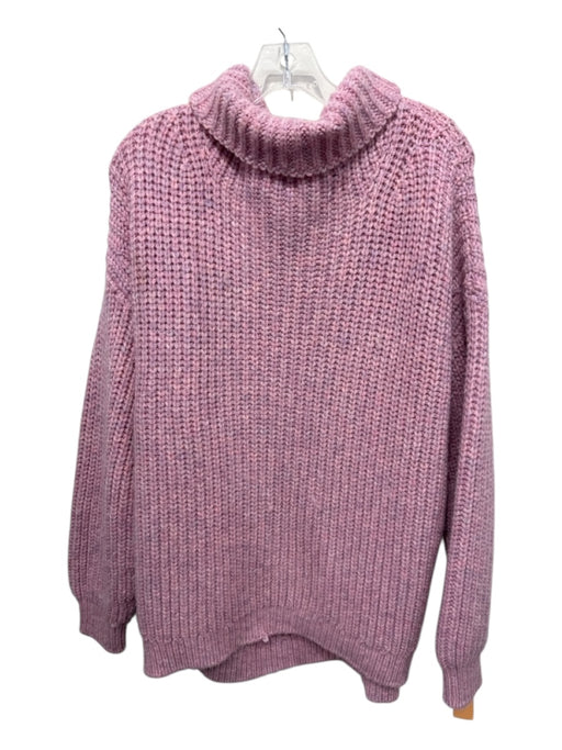 Isabel Marant Size M / 42 Pink & Purple Wool & Acrylic Funnel Neck Sweater Pink & Purple / M / 42