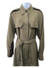 Victoria Beckham Size 8 Olive Green Wool Utility Shoulder Shirt dress Dress Olive Green / 8