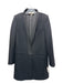 Stella McCartney Size S / 40 Black Wool & Cashmere One Button Shoulder Pads Coat Black / S / 40