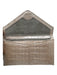Judith Leiber Champagne Beige Leather Croc Print Envelope Inside Pocket Bag Champagne Beige / Small