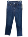 AYR Size 28 Dark Wash Cotton Denim Whiskering Zip & Button High Rise Jeans Dark Wash / 28