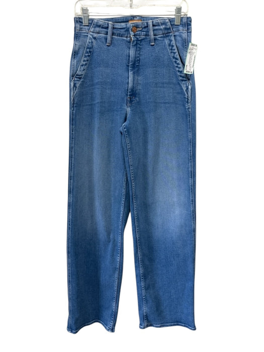 Mother Size 26 Light Wash Cotton Blend High Rise Zip & Button Straight Leg Jeans Light Wash / 26
