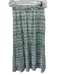 Mirth Size M Green & Cream Cotton Fish Puff Sleeve Midi Skirt Set Green & Cream / M