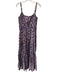 Veronica Beard Size L Purple, Orange, Cream Viscose Blend Gingham Floral Dress Purple, Orange, Cream / L