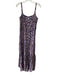 Veronica Beard Size L Purple, Orange, Cream Viscose Blend Gingham Floral Dress Purple, Orange, Cream / L