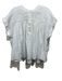 XiRENA Size M White Cotton Pintuck Cap Sleeve Half Button Top White / M