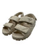 Prada Shoe Size 41 Cream Patent Leather Quilted Velcro Straps Logo Sandals Cream / 41