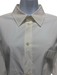 Balenciaga Size 36 White Cotton Long Sleeve Button Up & Collar Side Slits Dress White / 36