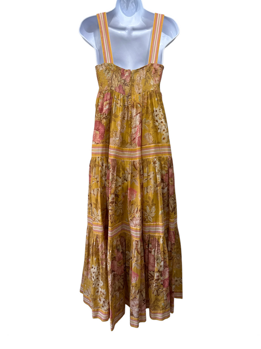 Zimmermann Size 3 marigold yellow & orange Cotton Gathered Empire Waist Dress marigold yellow & orange / 3