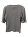 Munthe Size 38 Brown & White Cotton Horizontal Stripes 1/2 Sleeve T Shirt Top Brown & White / 38