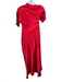 Co Size Large Tomato Red Viscose Boat Neck Assymetric Sleeves Bias Cut Dress Tomato Red / Large