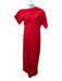 Co Size Large Tomato Red Viscose Boat Neck Assymetric Sleeves Bias Cut Dress Tomato Red / Large