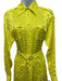 Christopher John Rogers Size Small Yellow Viscose Long Sleeve Polka Dot Dress Yellow / Small
