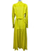 Christopher John Rogers Size Small Yellow Viscose Long Sleeve Polka Dot Dress Yellow / Small