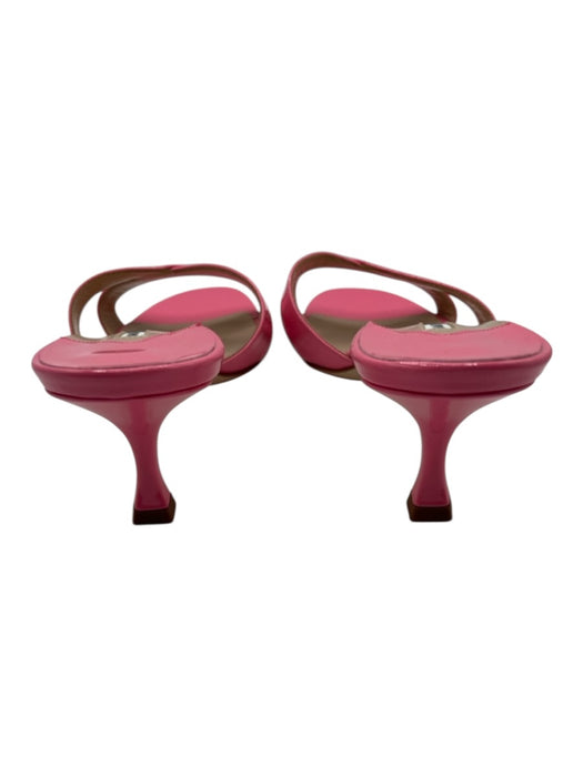 Manolo Blahnik Shoe Size 41.5 Bubblegum Pink Patent Leather Kitten Heel Mules Bubblegum Pink / 41.5