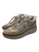 Chloe Shoe Size 41 Beige, Black, Cream Synthetic Knit Ribbed Sole Sneakers Beige, Black, Cream / 41