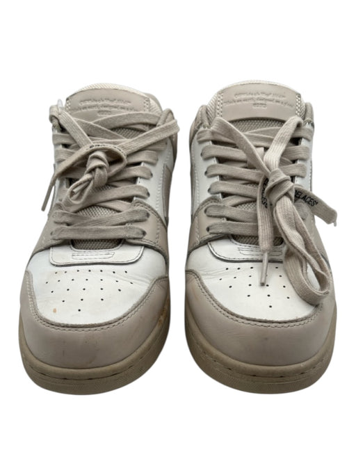 Off White Shoe Size 41 Beige & Cream Leather Upper Arrow Lace Up Sneakers Beige & Cream / 41