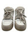 Off White Shoe Size 41 Beige & Cream Leather Upper Arrow Lace Up Sneakers Beige & Cream / 41