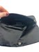 Christian Dior Black Satin Rhinestone Silver Hardware Logo Clutch Bag Black / Small