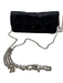 Christian Dior Black Satin Rhinestone Silver Hardware Logo Clutch Bag Black / Small