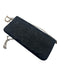 Christian Dior Black Satin Rhinestone Silver Hardware Logo Clutch Bag Black / Small