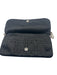 Christian Dior Black Satin Rhinestone Silver Hardware Logo Clutch Bag Black / Small