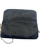 Christian Dior Black Satin Rhinestone Silver Hardware Logo Clutch Bag Black / Small
