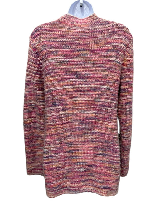 Gabriela Hearst Size L Pink, Cream, Orange, Purple Cashmere Stripe Cardigan Pink, Cream, Orange, Purple / L
