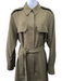 Victoria Beckham Size 8 Olive Green Wool Utility Shoulder Shirt dress Dress Olive Green / 8