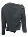 A.L.C. Size 8 Black Polyester Blend Side Gather Button & Hook Blazer Jacket Black / 8