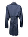 Peach Size Large Navy Blue Nylon Silver Zipper Drawstring Waist Hood Jacket Navy Blue / Large