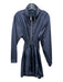 Peach Size Large Navy Blue Nylon Silver Zipper Drawstring Waist Hood Jacket Navy Blue / Large
