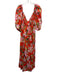 Mara Hoffman SWIM Size Large Red, Pink, Green Cotton Half Puff Sleeve Dress Red, Pink, Green / Large