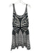 Diane Von Furstenberg Size Large Black & White Rayon Blend Sleeveless Dress Black & White / Large
