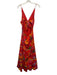 Farm Rio Size XL Red, Yellow, Blue Cotton Spaghetti Strap Doodle Swiss Dot Dress Red, Yellow, Blue / XL