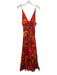 Farm Rio Size XL Red, Yellow, Blue Cotton Spaghetti Strap Doodle Swiss Dot Dress Red, Yellow, Blue / XL