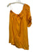 By Anthropologie Size XL Light Orange Linen Blend One Shoulder Mini Dress Light Orange / XL