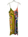 Farm Rio Size XL Pink, Green, Blue Viscose Spaghetti Strap Floral Cut Out Dress Pink, Green, Blue / XL