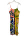 Farm Rio Size XL Pink, Green, Blue Viscose Spaghetti Strap Floral Cut Out Dress Pink, Green, Blue / XL