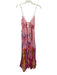 By Anthropologie Size Large Pink, Purple, Orange Cotton Blend Mixed Floral Dress Pink, Purple, Orange / Large