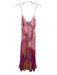 By Anthropologie Size Large Pink, Purple, Orange Cotton Blend Mixed Floral Dress Pink, Purple, Orange / Large