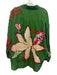 Farm Rio Size Large Green, Pink, Red Linen Long Sleeve Floral Button Front Top Green, Pink, Red / Large