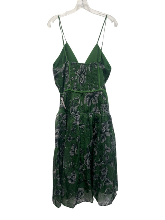 By Anthropologie Size XL Green, Navy, White Polyester Spaghetti Strap Maxi Dress Green, Navy, White / XL