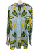 Farm Rio Size XL Blue, Green, Yellow Viscose Blend Long Sleeve Bananas Short Set Blue, Green, Yellow / XL
