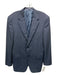Canali Blue Wool Blend Striped 2 Button Men's Blazer 52