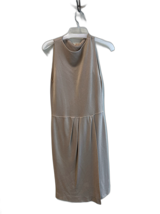 Giam Battista Valli Size 44 Beige Silk Sleeveless solid color Knit Dress Beige / 44