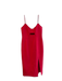 Nicholas Size 8 Red Polyester Spaghetti Strap Back Zip Cut Out Detail Dress Red / 8