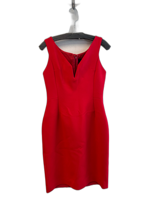 Nicholas Size 10 Red Polyester Sleeve Cut Outs Back Zip Cut Out Detail Dress Red / 10