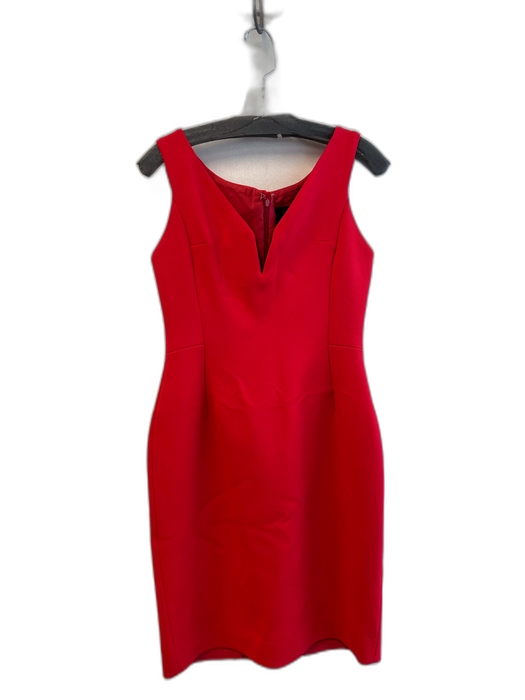 Nicholas Size 10 Red Polyester Sleeve Cut Outs Back Zip Cut Out Detail Dress Red / 10